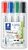 Táblamarker készlet, 2 mm, kúpos, STAEDTLER "Lumocolor® 351", 4 különböző szín, (4 db)