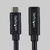 Startech - 60 cm-es USB-C hosszabbítókábel, 40 Gbps, 240 W töltés, 8K 60Hz/4K 240Hz - USB440GCMCF2F