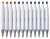 Jolly Airbrush Textile 12 darabos kétvégű színes textilmarker készlet