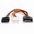 DELOCK - Cable Power SATA 15 pin F > Molex 4 pin F + SATA 15 pin M - 65235