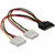 DeLock - 15 tűs SATA - 2 db 4 tűs Molex M/F 20cm - 65159