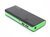 Platinet Power Bank hordozható töltő 8000mAh + micro USB Kábel + zseblámpa fekete/zöld