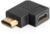 Delock - HDMI M/F adapter, átalakító 90°jobb fekete - 65076